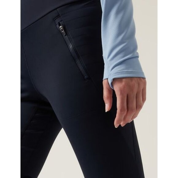 Athleta Pants - Athleta Wander Stash Skinny Pant Size 0  Black Nylon Hiking Outdoor Ankle Zipper